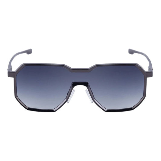 Punk style one piece large frame polygonal trendy sunglasses