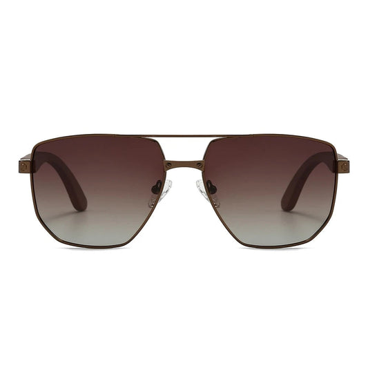 Dollger Wood Vintage Aviator Sunglasses