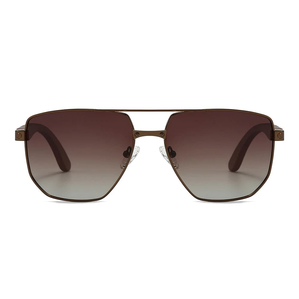 Dollger Wood Vintage Aviator Sunglasses