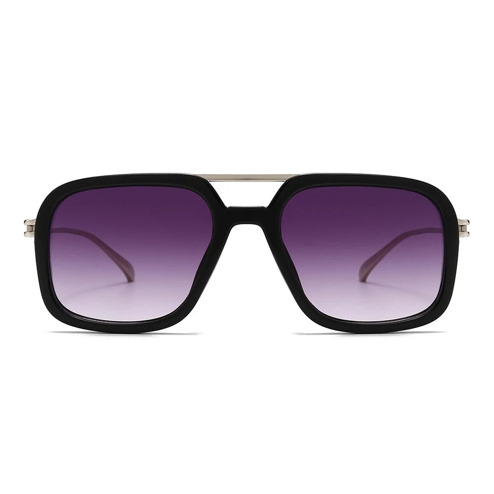 Dollger Oversized Square Aviator Tinted Sunglasses