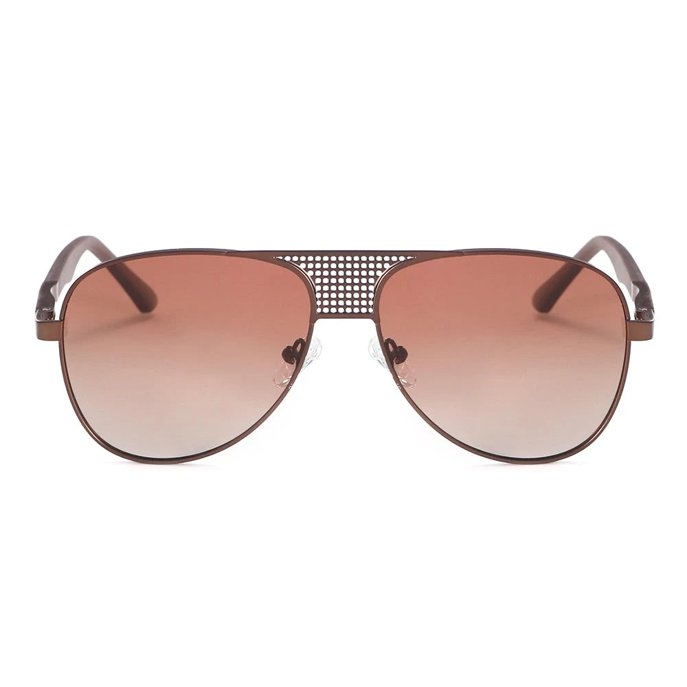 Dollger Silver and Lavender Gradient Aviator Sunglasses
