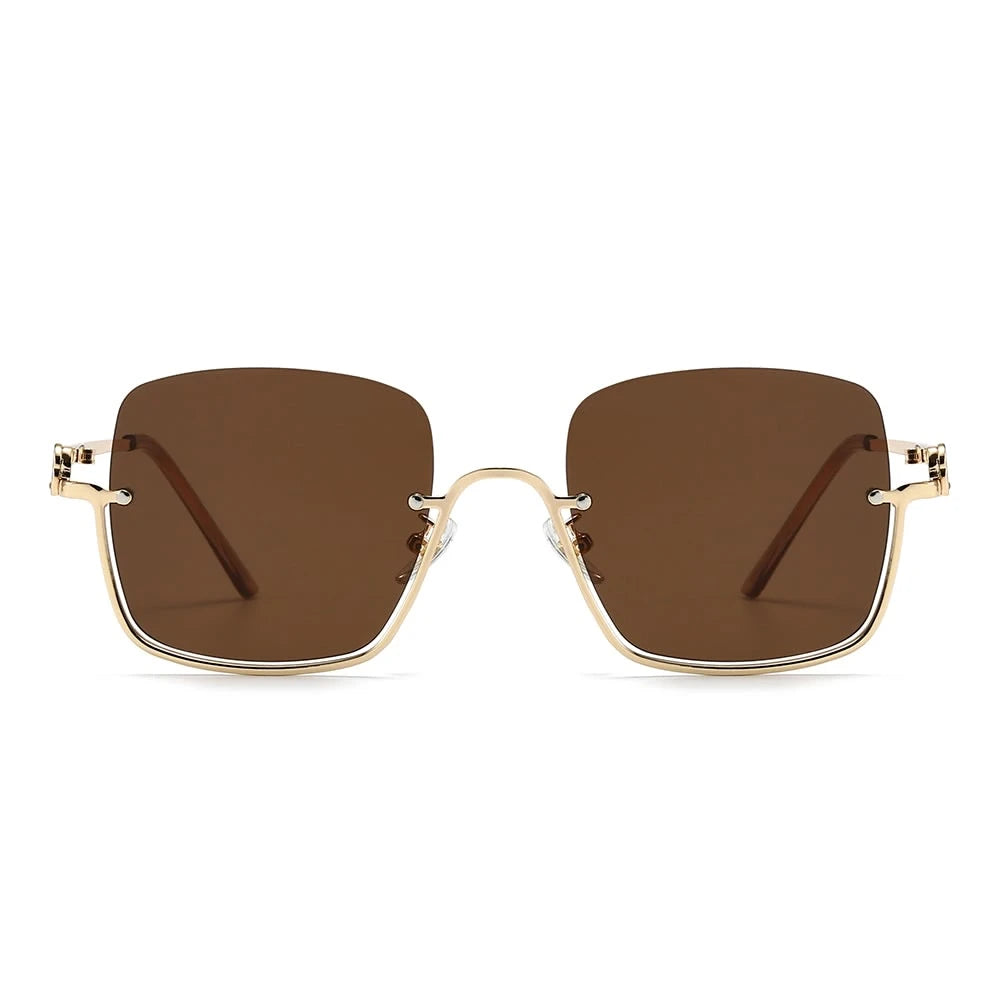Dollger Square Semi-Rimless Tinted Sunglasses