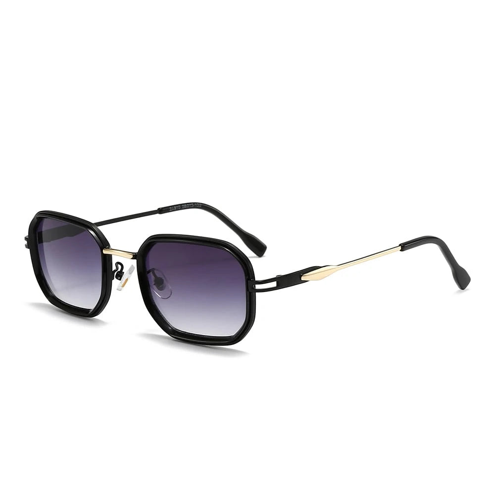 Dollger Retro-Vintage Rectangle Geometric Tinted Sunglasses