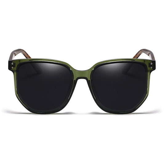 Retro Circle Frame Resin Sunglasses