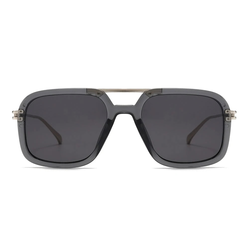 Dollger Oversized Square Aviator Tinted Sunglasses