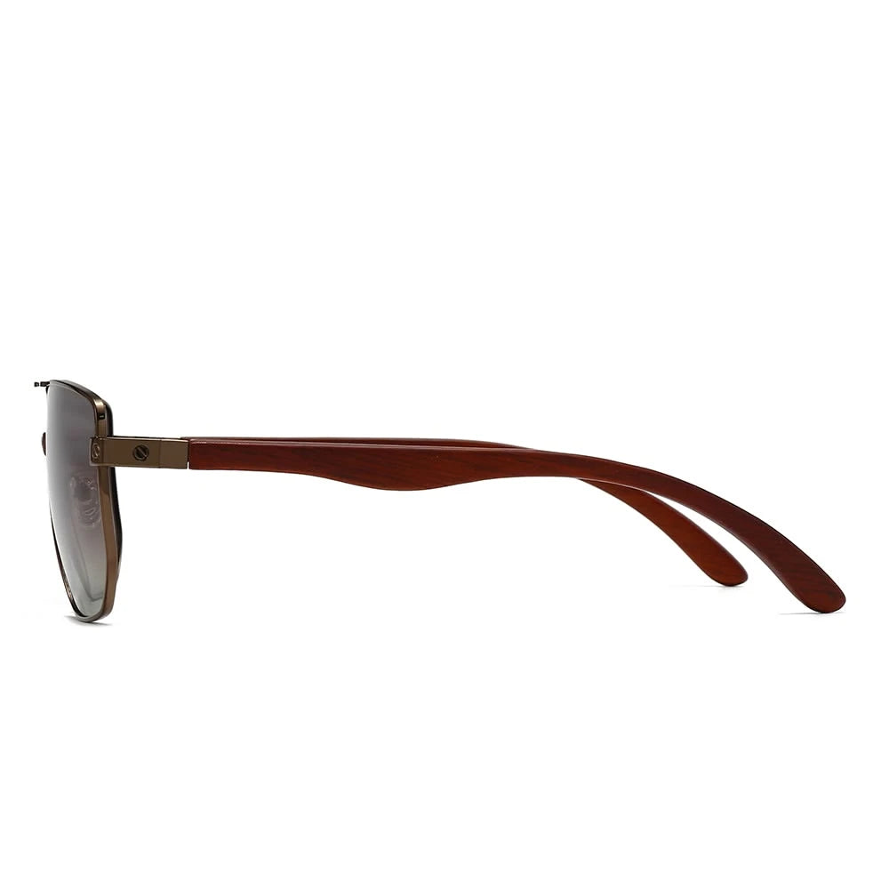 Dollger Wood Vintage Aviator Sunglasses