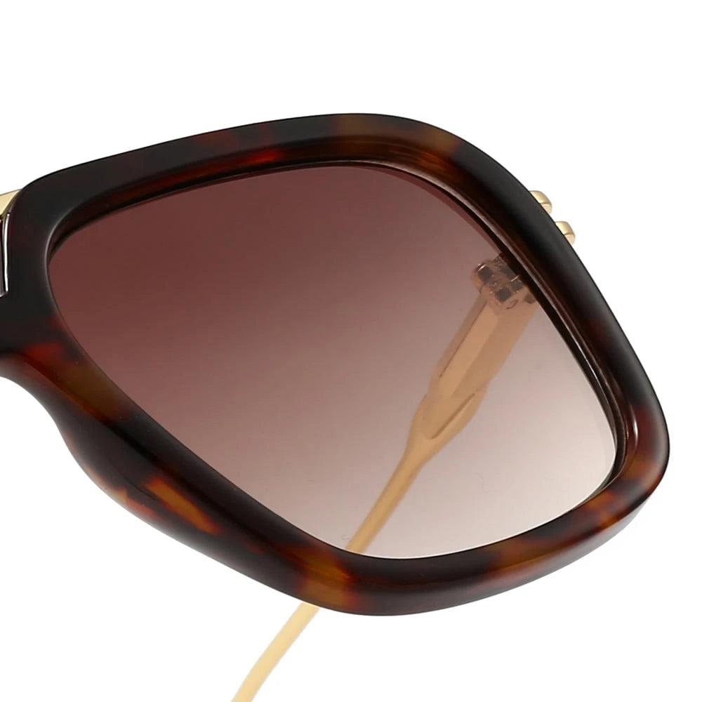 Dollger Oversized Square Aviator Tinted Sunglasses