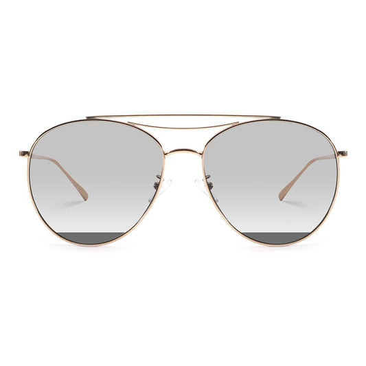 Dollger Polished Silver Aviator Sunglasses