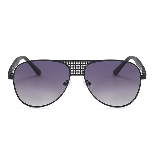 Dollger Silver and Lavender Gradient Aviator Sunglasses