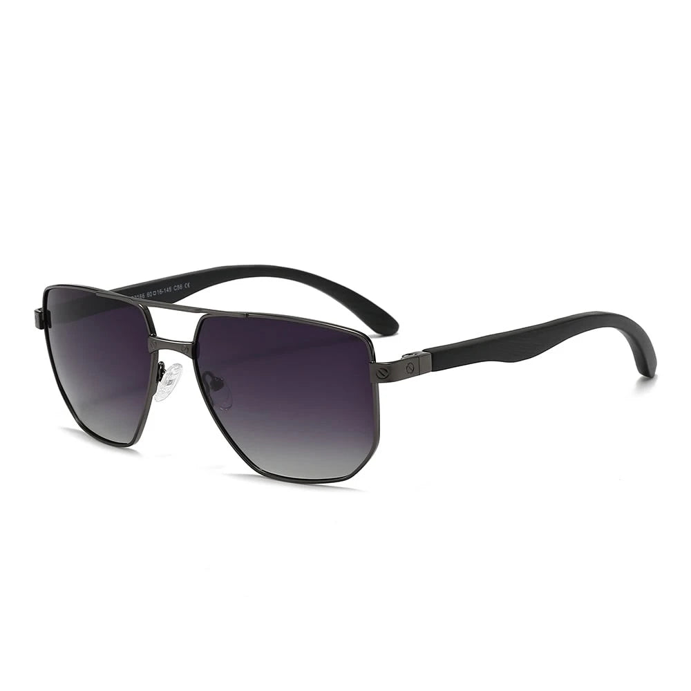 Dollger Wood Vintage Aviator Sunglasses