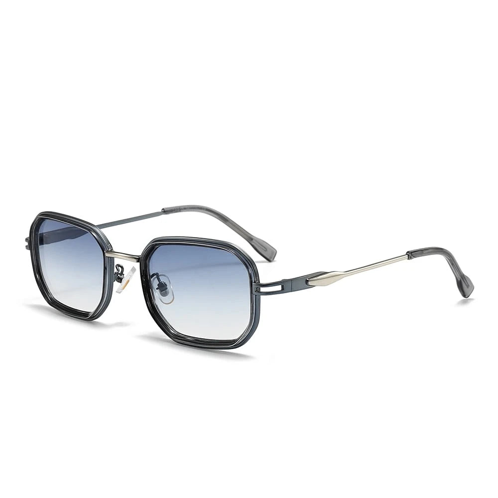 Dollger Retro-Vintage Rectangle Geometric Tinted Sunglasses