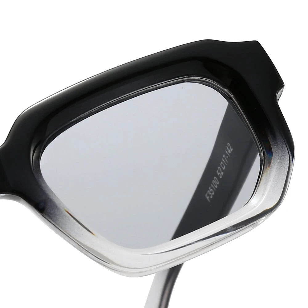 Dollger Acetate Rectangle Full-Rim Tinted Sunglasses