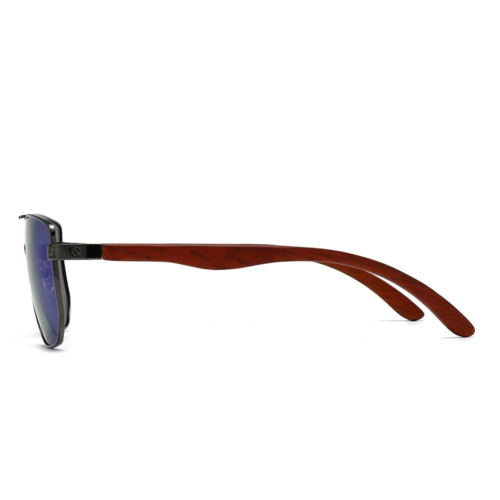 Dollger Wood Vintage Aviator Sunglasses